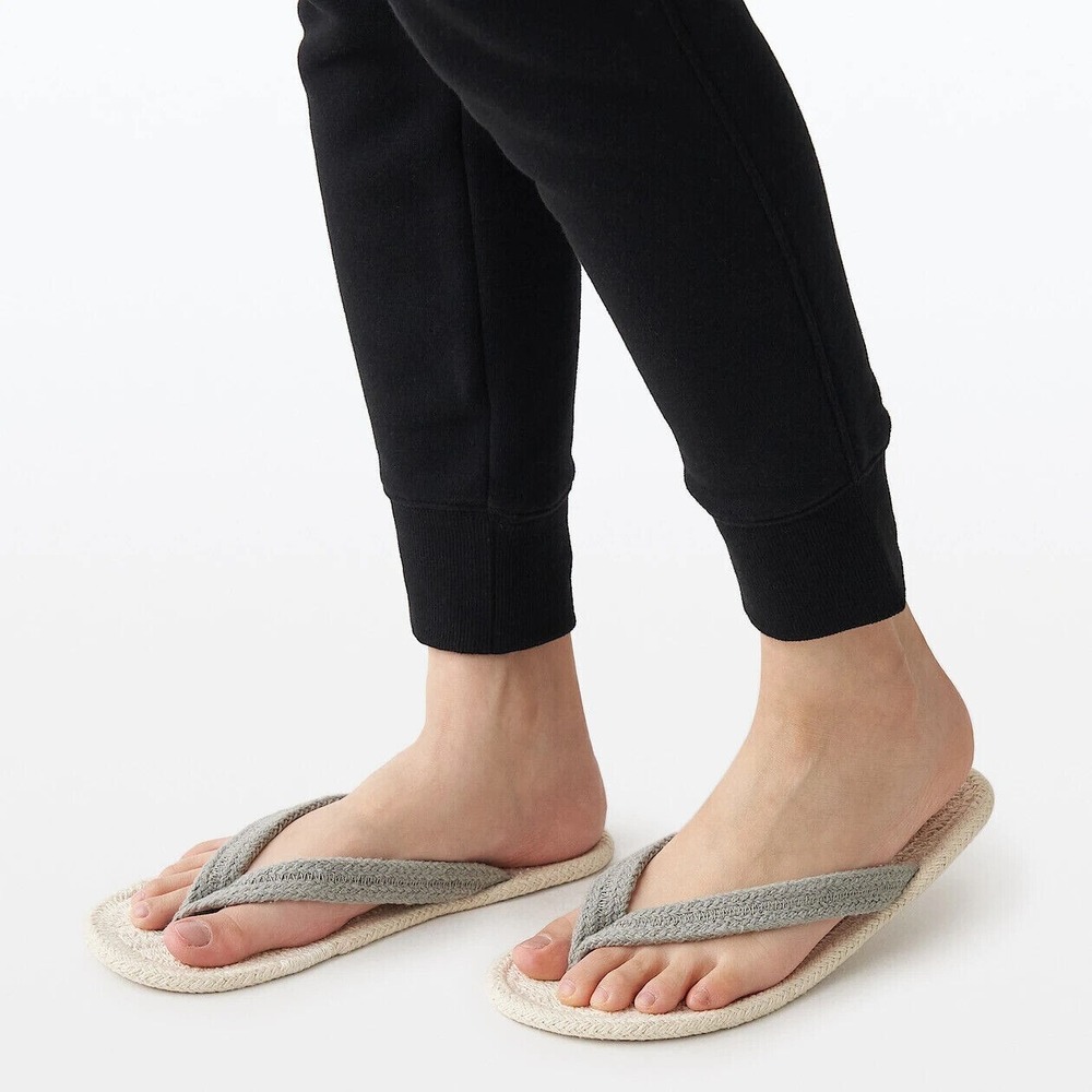 MUJI Indian Cotton Slippers Sandal Thong Siz M/L Summer Zori-Style F/S JP